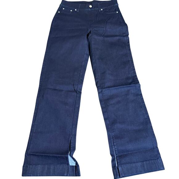 Denim & Co. Adaptive Cozy Touch Jeans, Dark Wash, Size 8, NWT - Picture 1 of 6